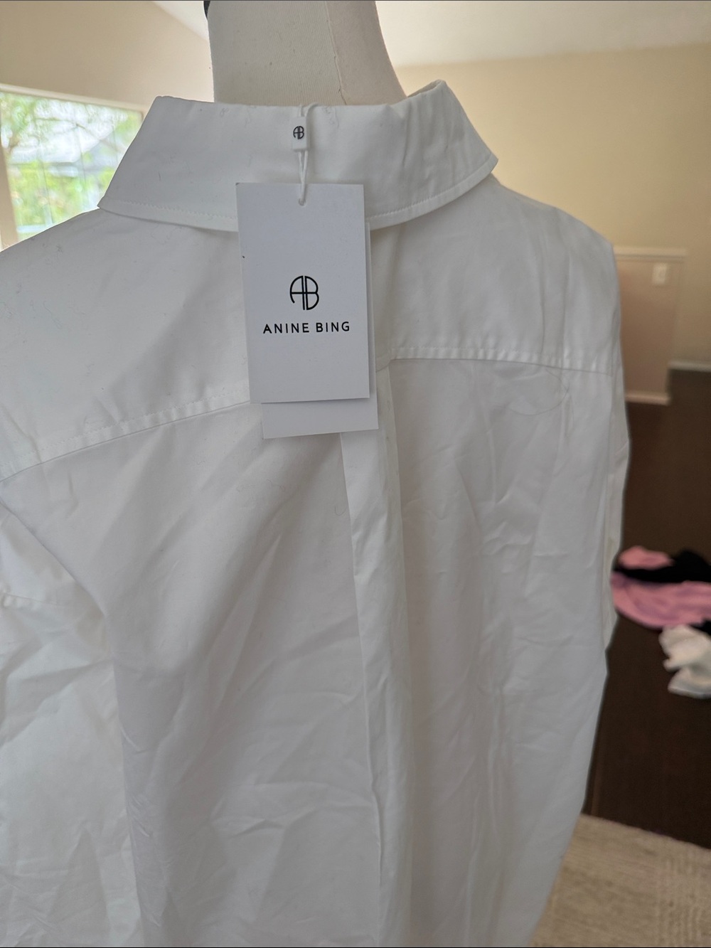 Anine Bing White Women’s Oversized Button-Up Shirt Dress - Picture 5 of 5